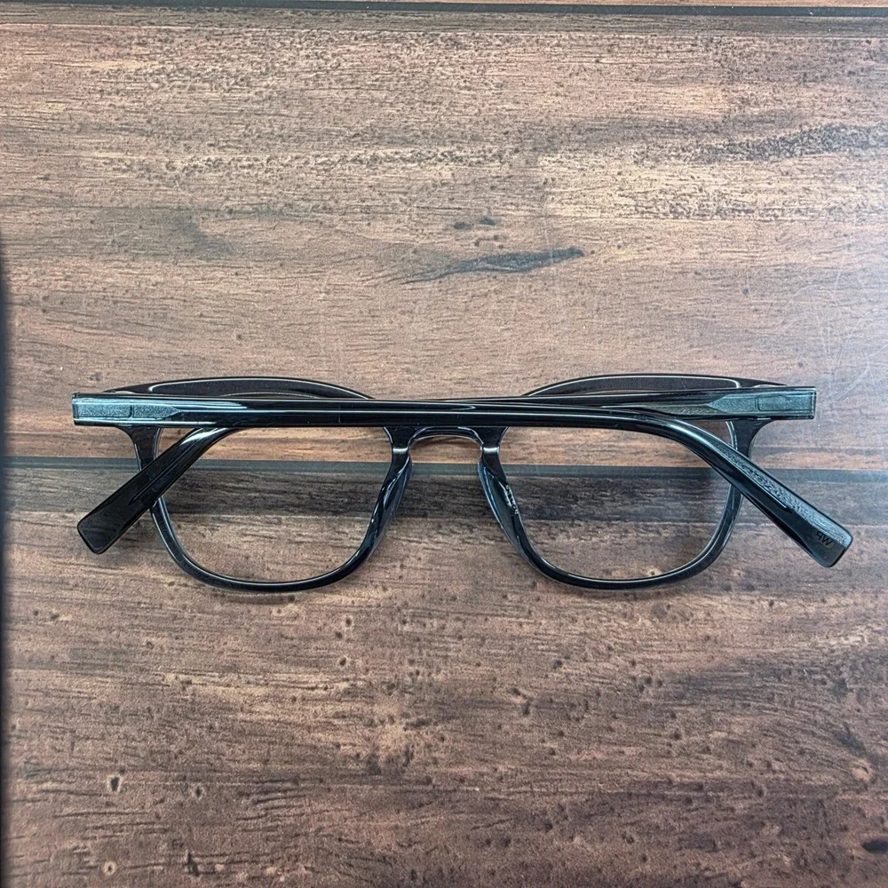 Warby Parker Turner Eyeglasses‎ Carbon Grey Black Frames 48-20-142 W 370